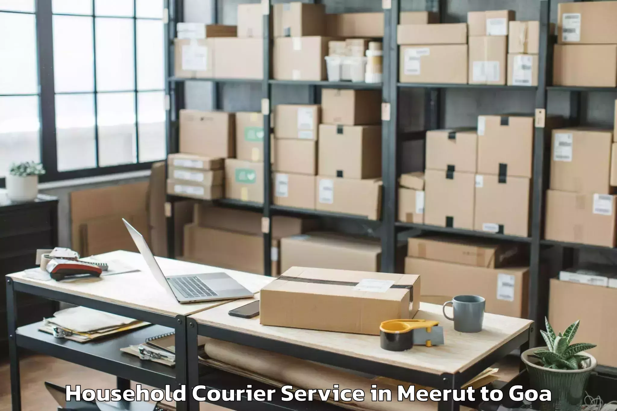 Reliable Meerut to Chandor Household Courier